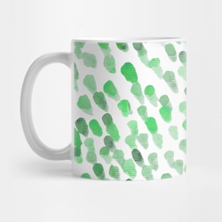 Imperfect brush strokes - green Mug